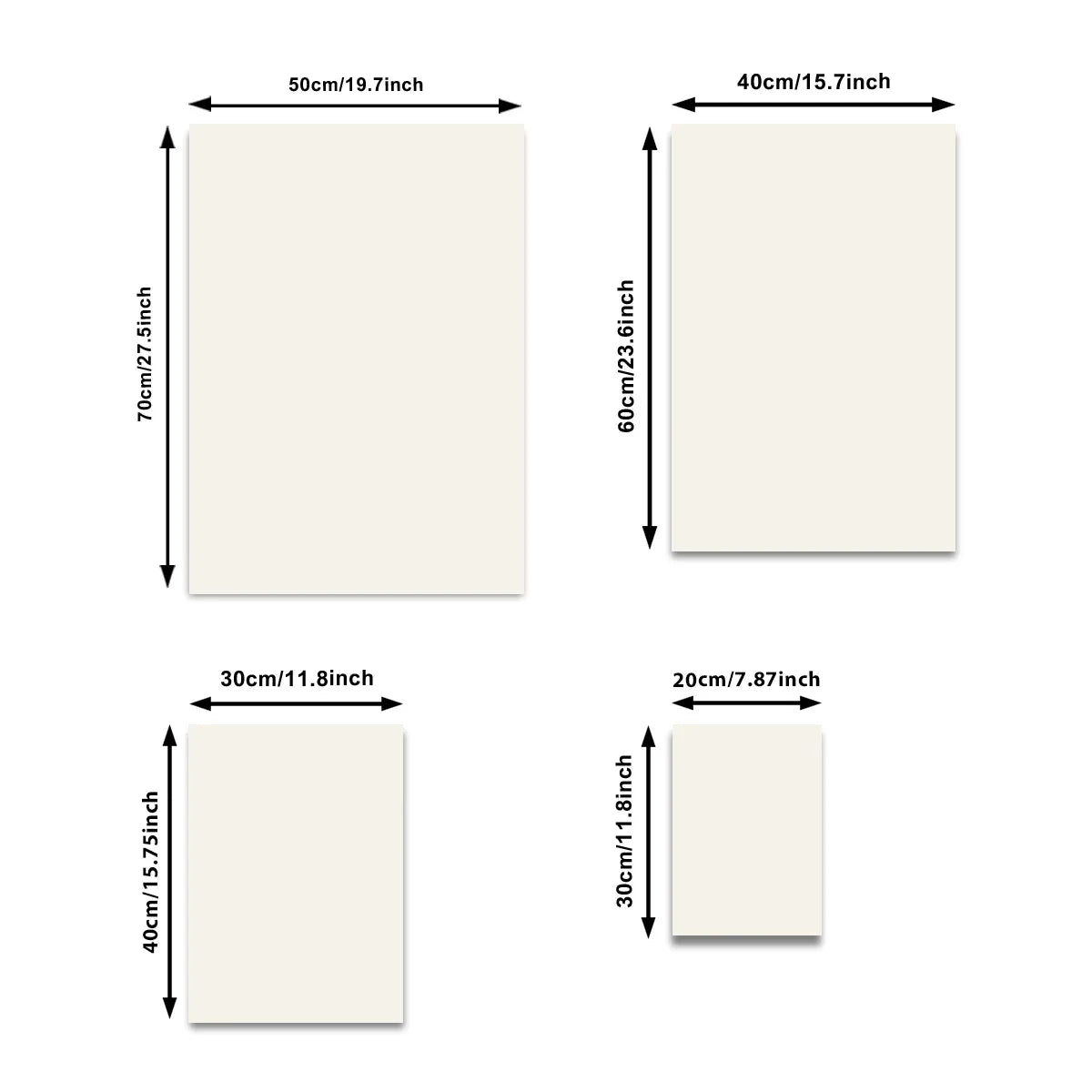 3pcs Modern minimalist abstract line painting, beige geometric frameless mural, bohemian style home décor, frameless wall art