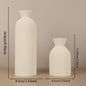 Cross-Border Minimalist Wabi-Sabi Style Vertical Striped Waisted Vase For Nordic Modern Style Home Soft Decoration Floral Contai