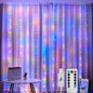 USB LED Curtain 8Modes Remote Control Lights Holiday Wedding Garland Lights for Bedroom Living Room Decor Christmas Decorations