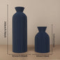 Cross-Border Minimalist Wabi-Sabi Style Vertical Striped Waisted Vase For Nordic Modern Style Home Soft Decoration Floral Contai