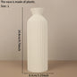 Cross-Border Minimalist Wabi-Sabi Style Vertical Striped Waisted Vase For Nordic Modern Style Home Soft Decoration Floral Contai