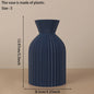 Cross-Border Minimalist Wabi-Sabi Style Vertical Striped Waisted Vase For Nordic Modern Style Home Soft Decoration Floral Contai