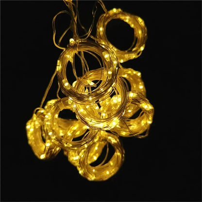 USB LED Curtain 8Modes Remote Control Lights Holiday Wedding Garland Lights for Bedroom Living Room Decor Christmas Decorations